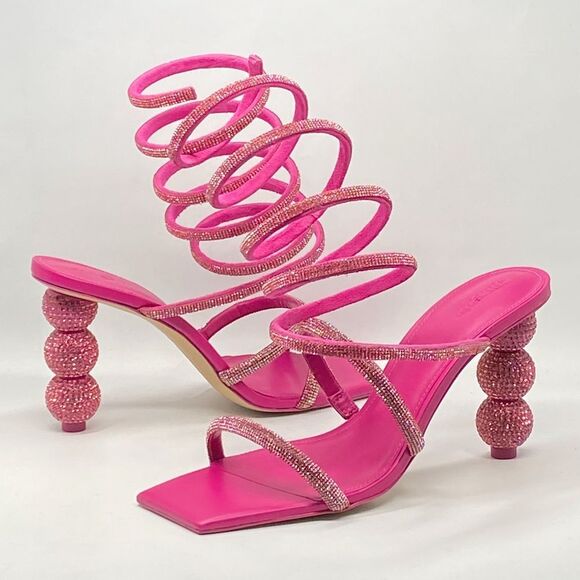 Cult Gaia Lislie Crystal Wrap Sandals size 39 - Picture 9 of 14